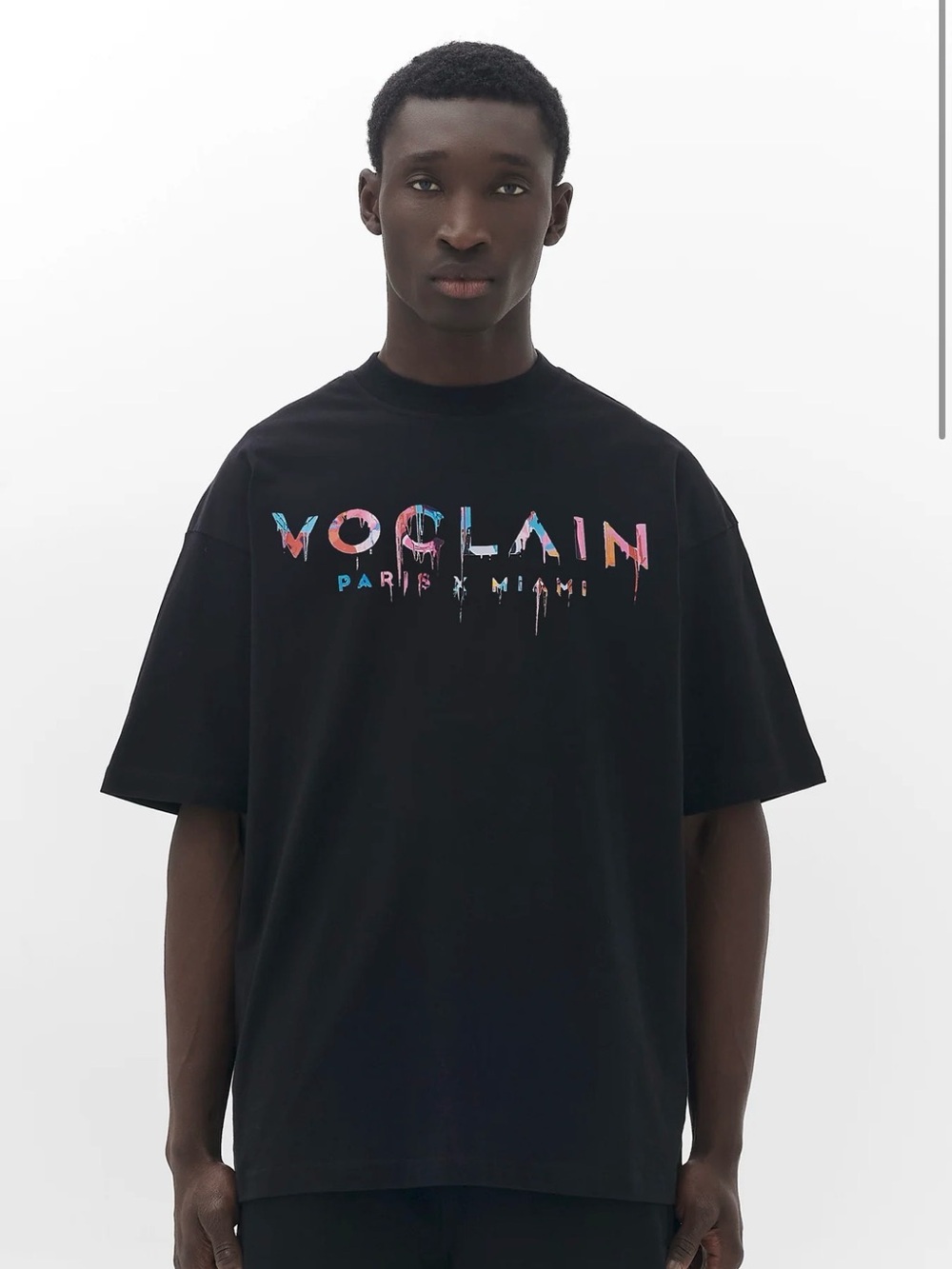 Voclain T-Shirt Oversized Black - Graffiti Drip Paris X Miami